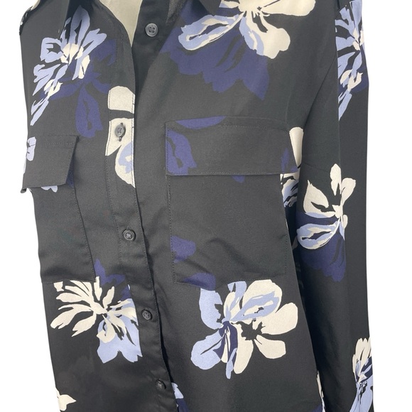 Banana Republic Womens Dillon Floral Button-Up Long Sleeve Shirt Blouse Size M - Picture 7 of 11